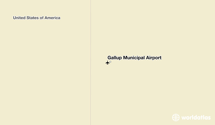 Gallup Municipal Airport location on a map