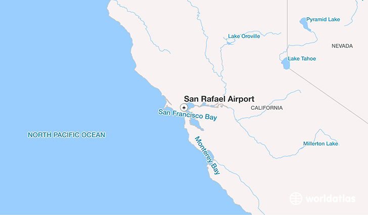San Rafael Airport location on a map