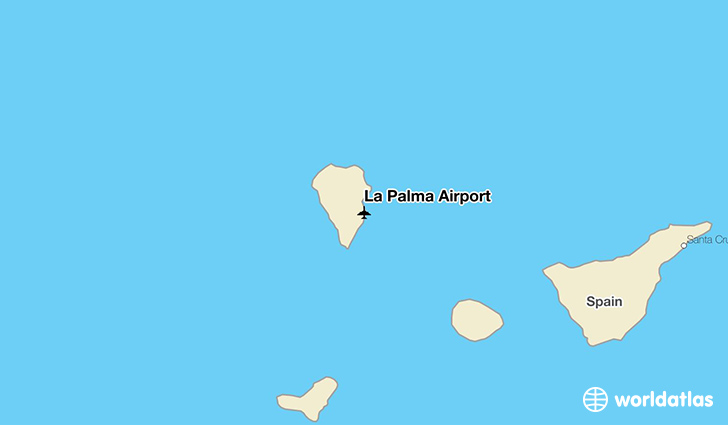 La Palma Airport location on a map
