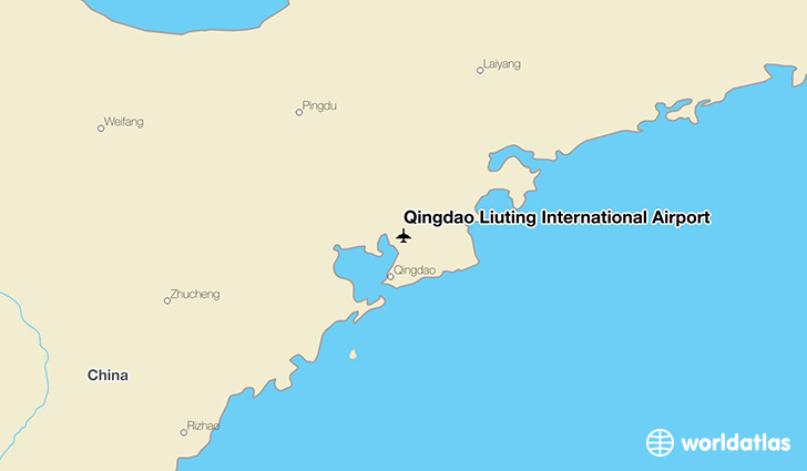 Qingdao Liuting International Airport location on a map