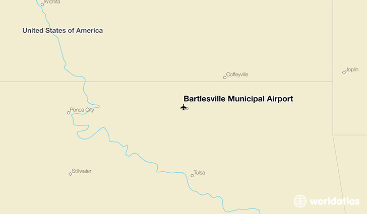 Bartlesville Municipal Airport location on a map