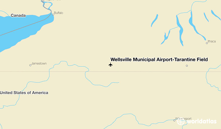 Wellsville Municipal Airport-Tarantine Field location on a map