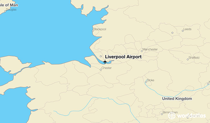 Liverpool Airport location on a map