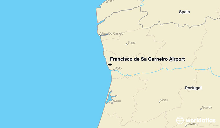 Francisco de Sá Carneiro Airport location on a map