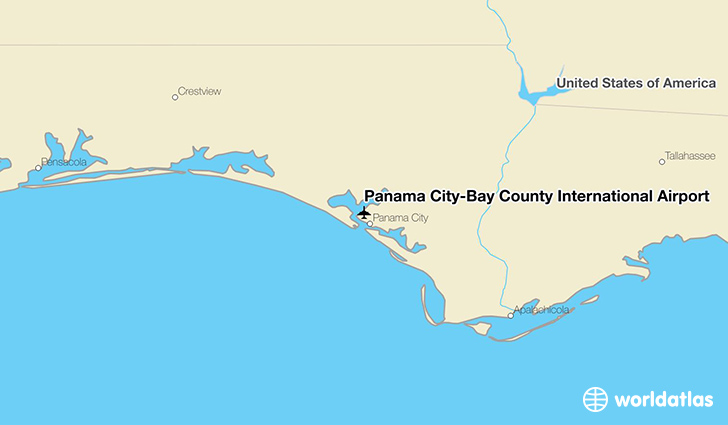 Panama City-Bay County International Airport location on a map