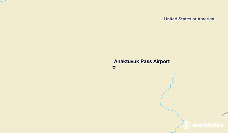 Anaktuvuk Pass Airport location on a map