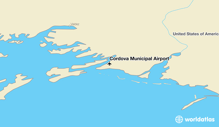 Cordova Municipal Airport location on a map
