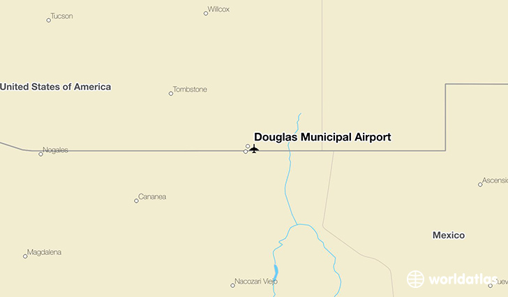 Douglas Municipal Airport location on a map