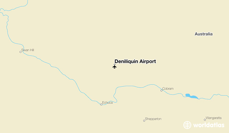 Deniliquin Airport location on a map