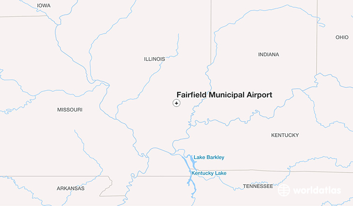 Fairfield Municipal Airport location on a map