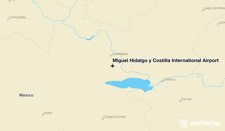 Miguel Hidalgo y Costilla International Airport location on a map