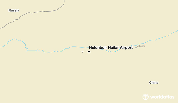 Hulunbuir Hailar Airport location on a map
