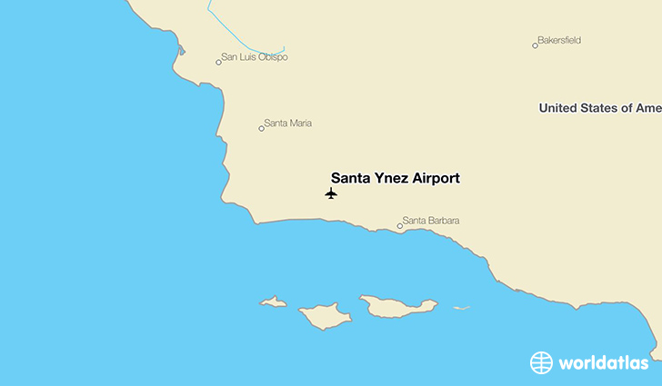 Santa Ynez Airport location on a map