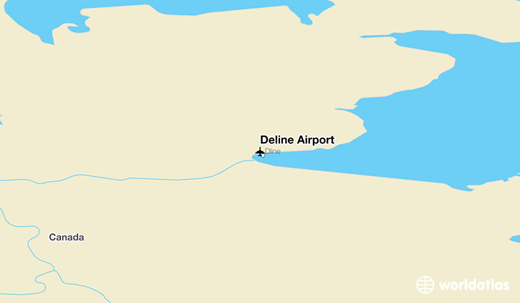 Déline Airport location on a map