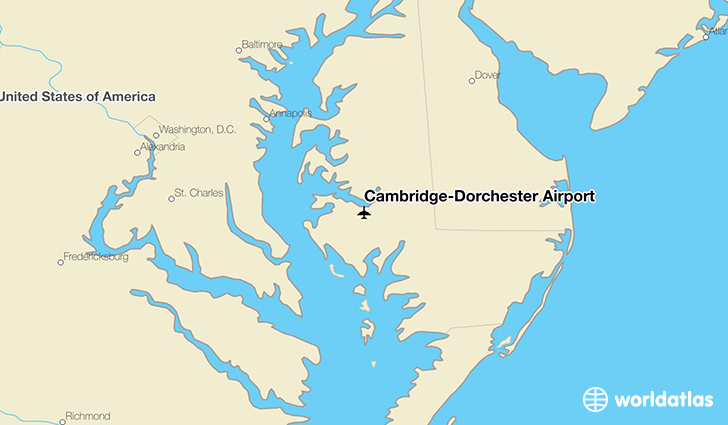 Cambridge-Dorchester Airport location on a map