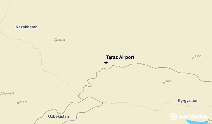 Taraz Airport location on a map