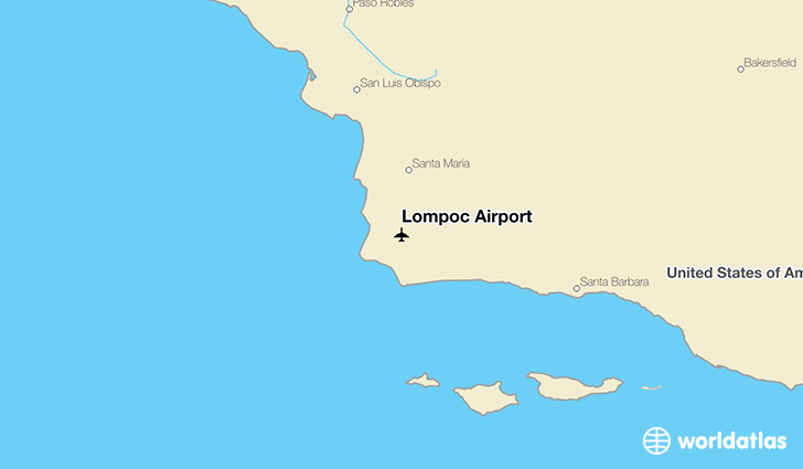Lompoc Airport location on a map