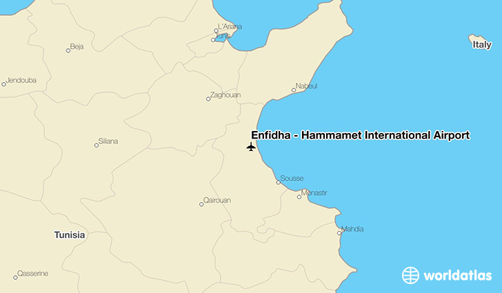 Enfidha – Hammamet International Airport location on a map