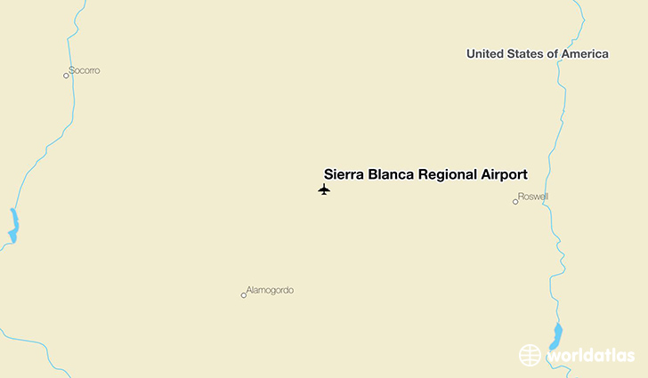Sierra Blanca Regional Airport location on a map