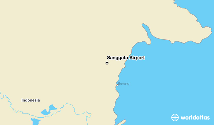 Sanggata Airport location on a map