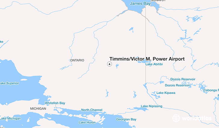 Timmins/Victor M. Power Airport location on a map