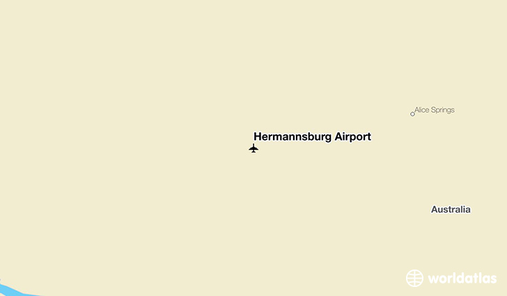 Hermannsburg Airport location on a map