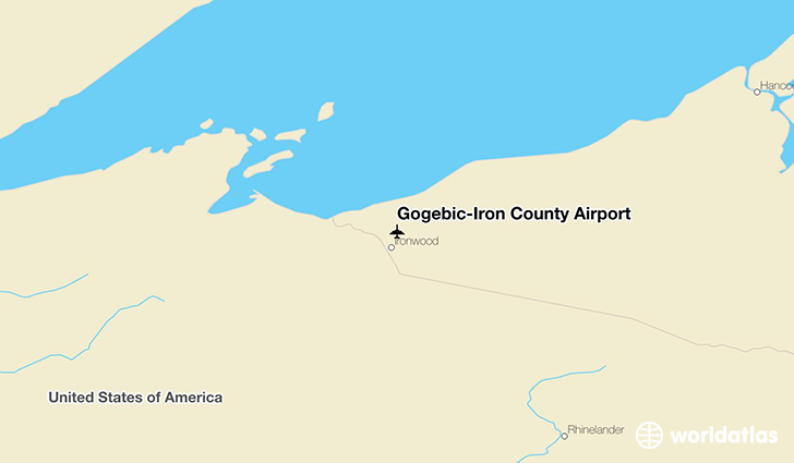 Gogebic-Iron County Airport location on a map
