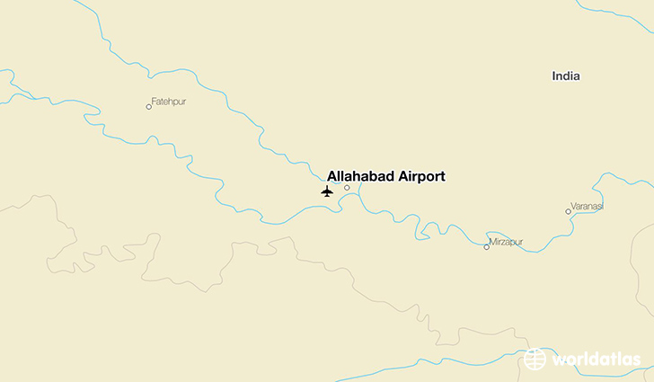 Allahabad Airport location on a map