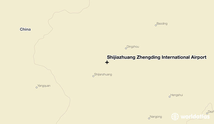 Shijiazhuang Zhengding International Airport location on a map