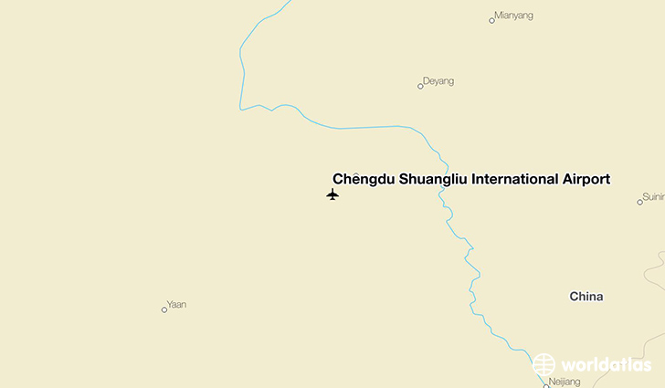 Chengdu Shuangliu International Airport location on a map