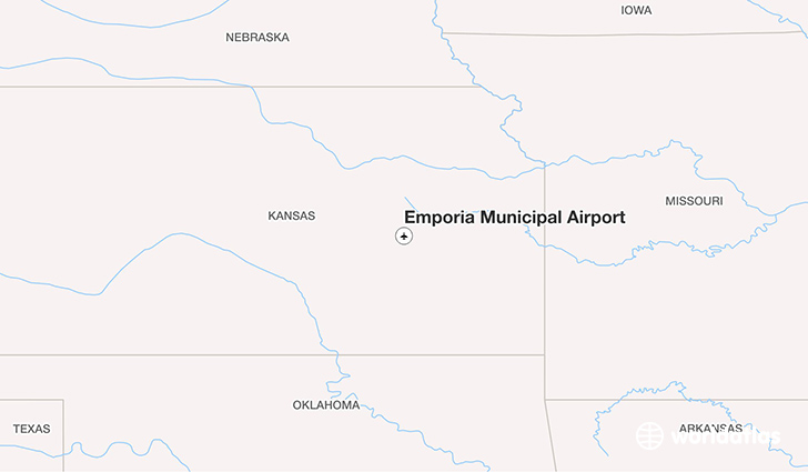 Emporia Municipal Airport location on a map