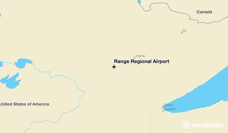 Range Regional Airport location on a map