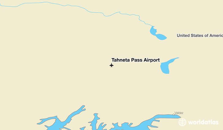 Tahneta Pass Airport location on a map