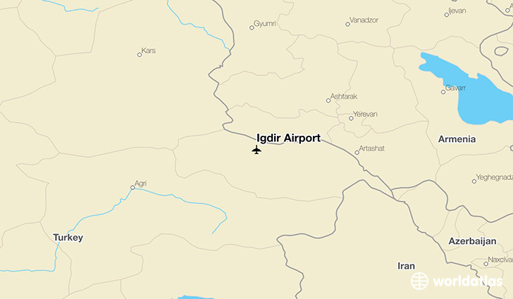 Iğdır Airport location on a map