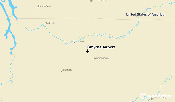 Smyrna Airport location on a map