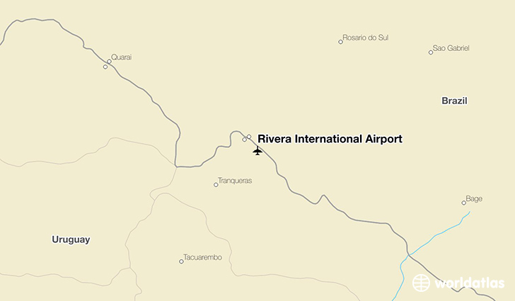 Rivera International Airport location on a map