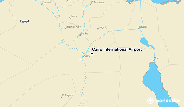Cairo International Airport location on a map