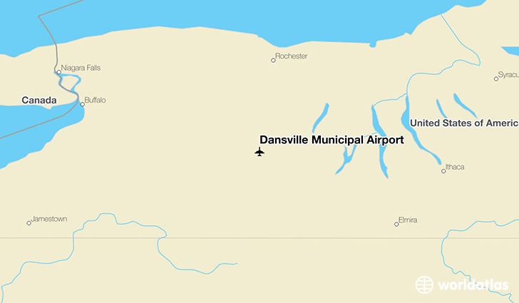 Dansville Municipal Airport location on a map