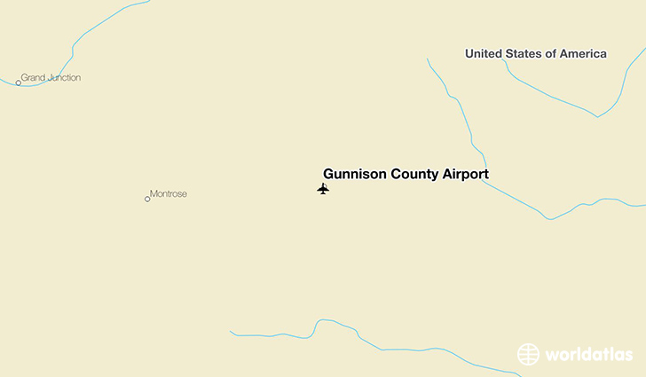 Gunnison County Airport location on a map