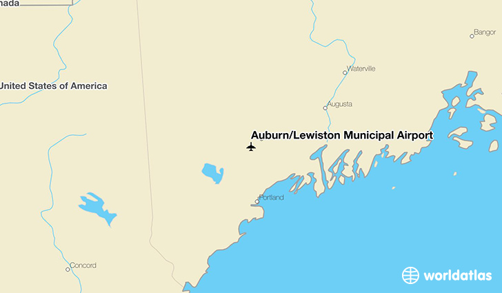 Auburn/Lewiston Municipal Airport location on a map