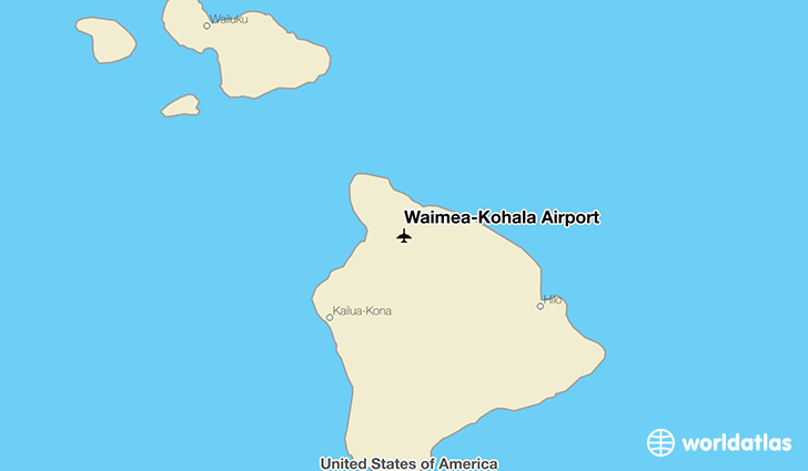 Waimea-Kohala Airport location on a map