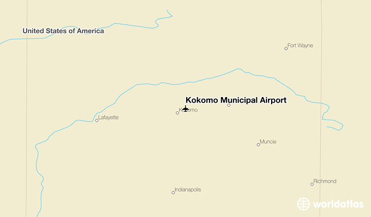 Kokomo Municipal Airport location on a map