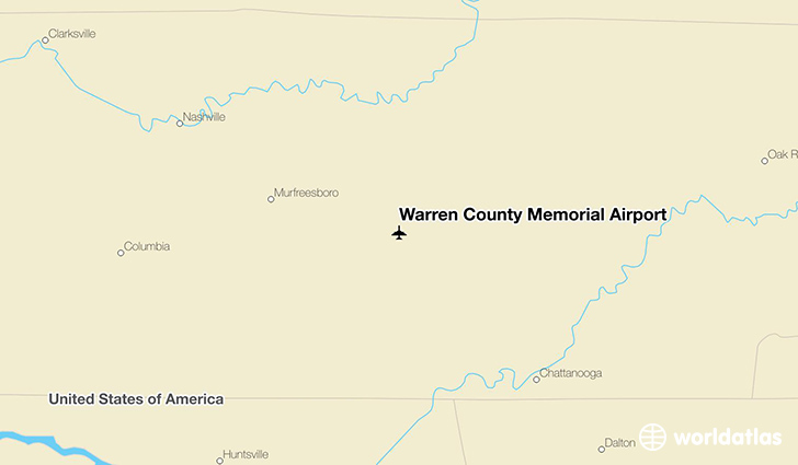 Warren County Memorial Airport location on a map