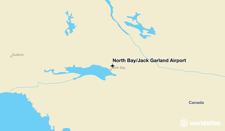 North Bay/Jack Garland Airport location on a map