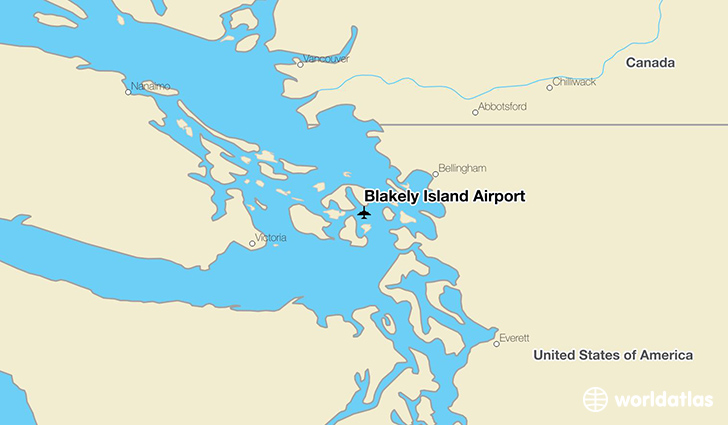 Blakely Island Airport location on a map