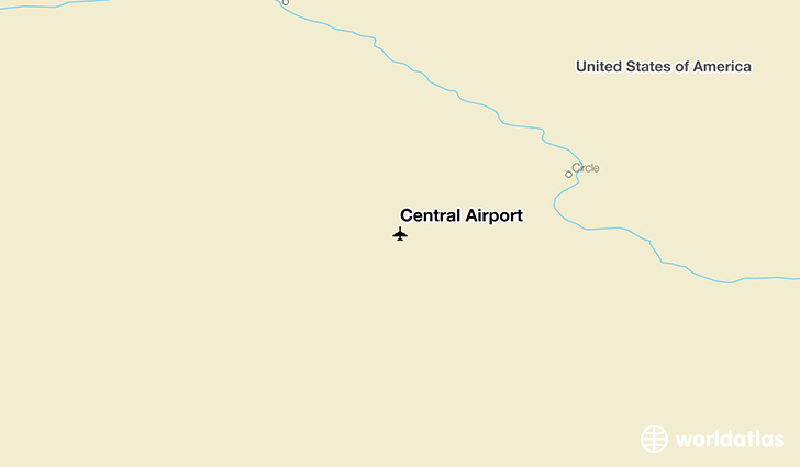 Central Airport location on a map