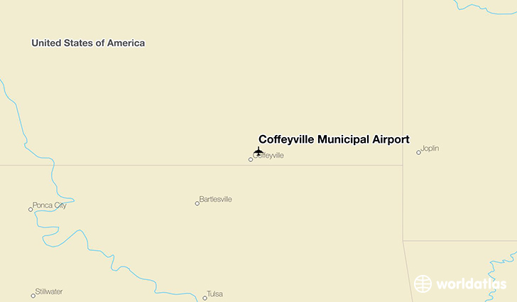 Coffeyville Municipal Airport location on a map