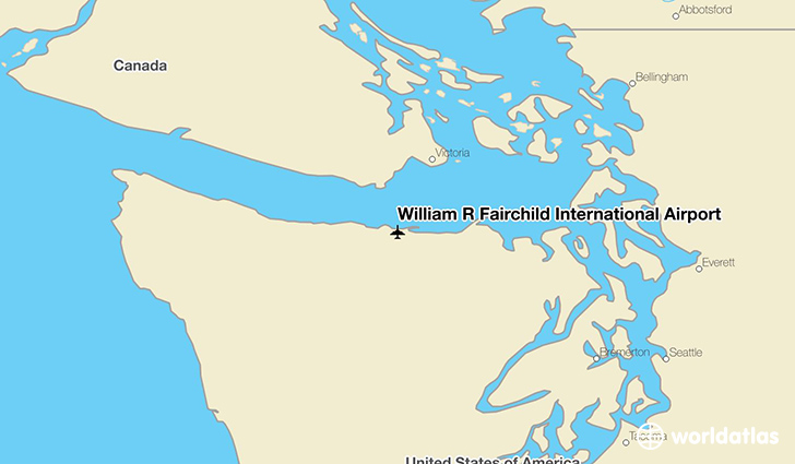 William R Fairchild International Airport location on a map