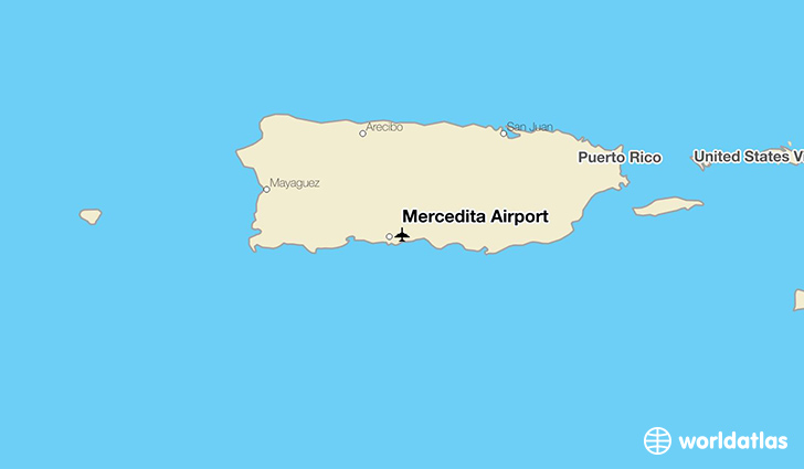 Mercedita Airport location on a map