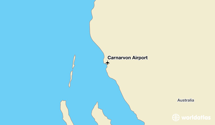 Carnarvon Airport location on a map